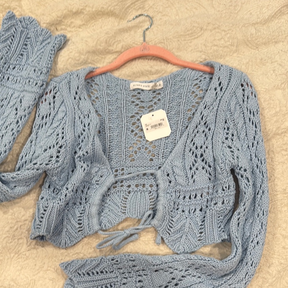 Altar’d State Blue Knit Cardigan